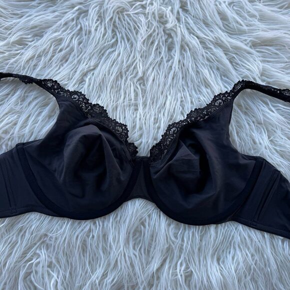 Skims Fits Everybody Lace Unlined Full Coverage Bra Onyx Size 38DDD - Picture 6 of 7